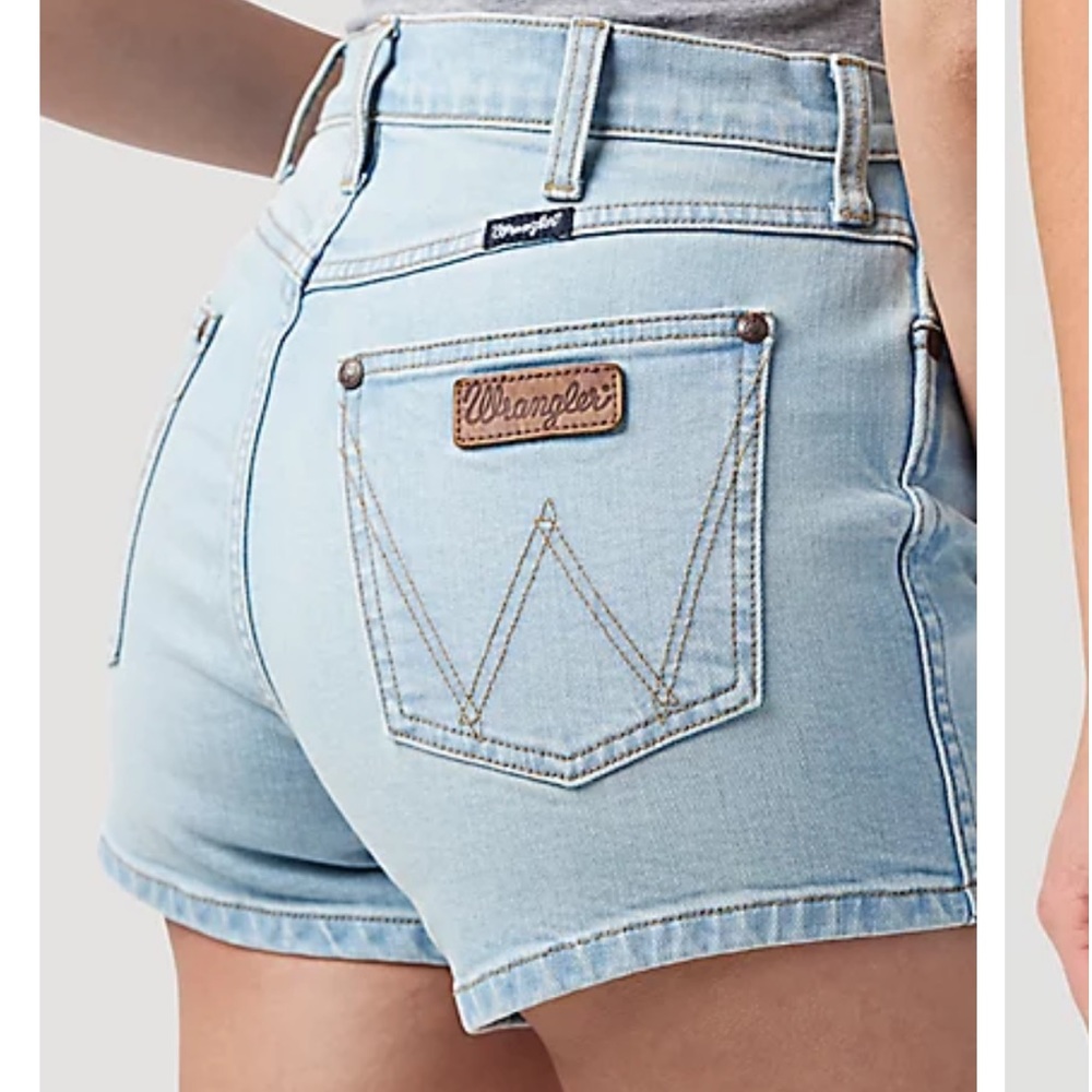 Wrangler Light Blue Denim Jean Shorts